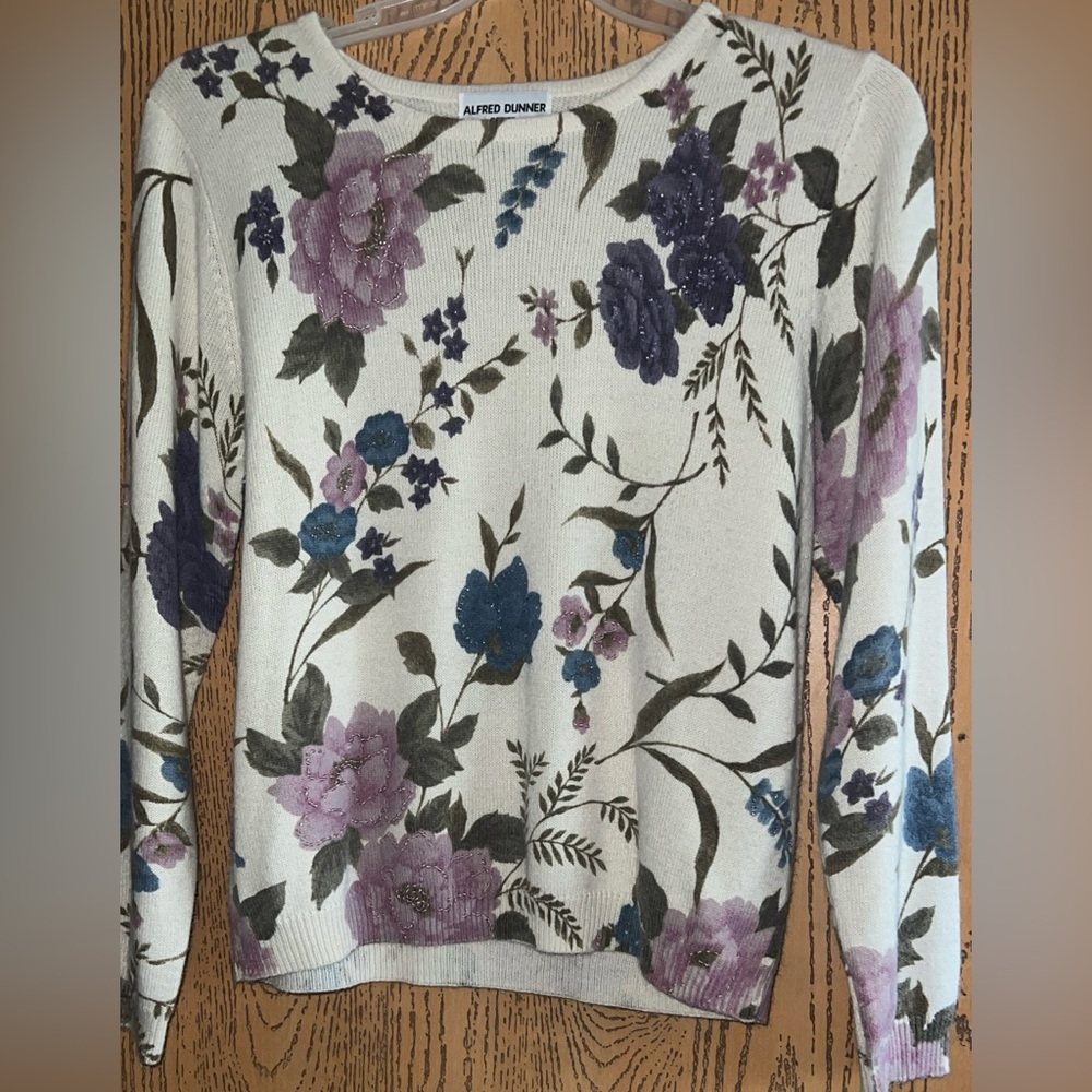 Alfred Dunner Floral Sweater